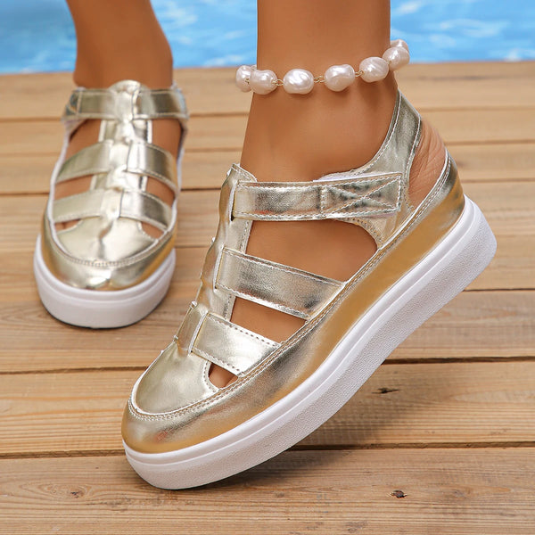 2024 Summer Women Sport Platform Sandals Autumn New Women Flats Platform Causal Shoes Waterproof Rome Beach Running Sandals
