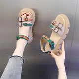 Platform Sandals The New Summer Fashion Soft Bottom Increase Sandals Color Matching Clothing Pair with Women Platform Shoes