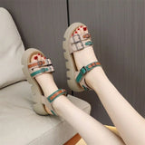 Platform Sandals The New Summer Fashion Soft Bottom Increase Sandals Color Matching Clothing Pair with Women Platform Shoes