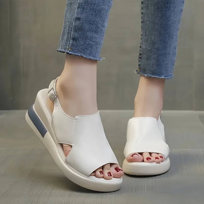 2025 Comfortable Platform Wedge Sandals Suitable for Women's Open Toe Design All Season Casual Shoes, Suitable for Daily Wear