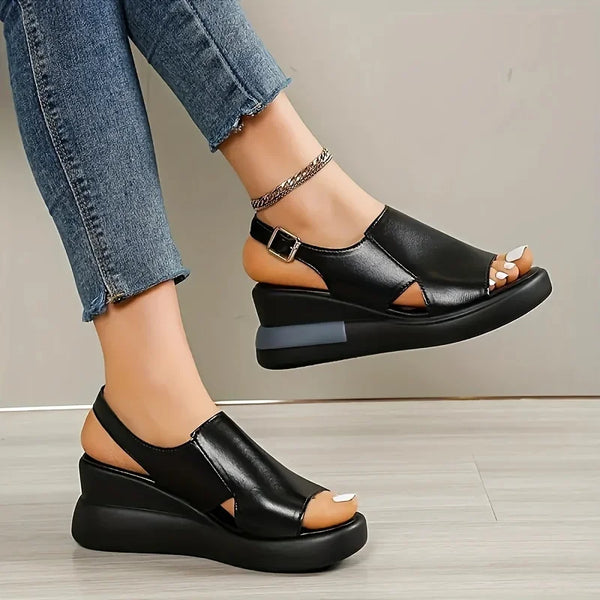 2025 Comfortable Platform Wedge Sandals Suitable for Women's Open Toe Design All Season Casual Shoes, Suitable for Daily Wear