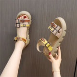 Platform Sandals The New Summer Fashion Soft Bottom Increase Sandals Color Matching Clothing Pair with Women Platform Shoes